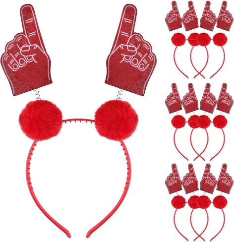 6 Pcs School Team Spirit #1 Headband Boppers with Marabou Football Game Accessories(#1,Blue) in Saudi Arabia