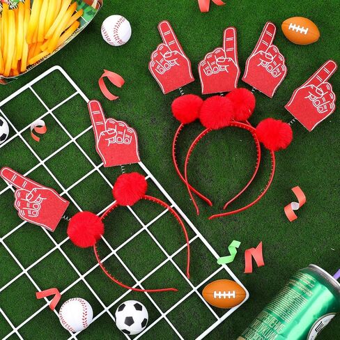 6 Pcs School Team Spirit #1 Headband Boppers with Marabou Football Game Accessories(#1,Blue) in Saudi Arabia