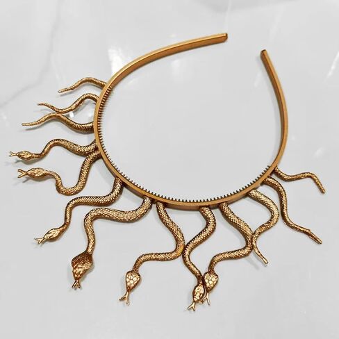 Eioi & Lmnm Greek Medusa Snake Headband for Women, Medusa Snake Hair Headpiece, Gorgon Headdress, Halloween Hair Accessory in Kuwait