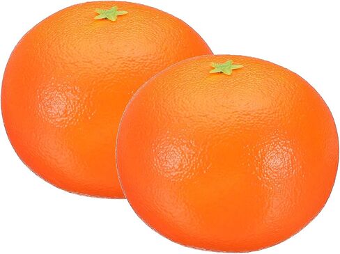 PATIKIL 2 Pcs Artificial Orange, Foam Simulation Fake Orange Lifelike Realistic Faux Fake Fruit Model for Home Kitchen Party Decoration, Photography Props in Saudi Arabia