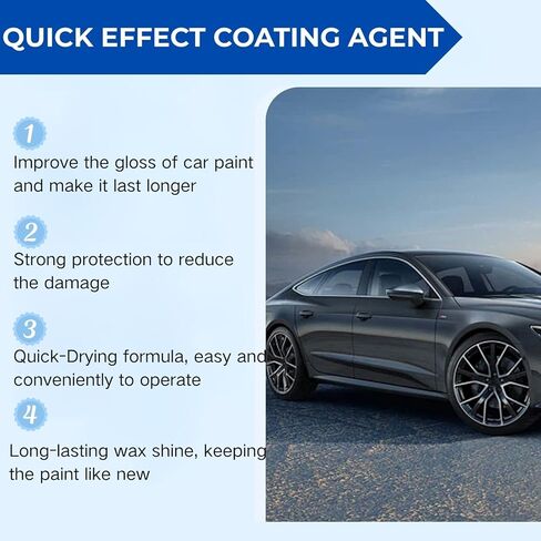 قطعتان من رذاذ طلاء السيارة، رذاذ عامل طلاء سريع المفعول متعدد الوظائف للسيارة، بخاخ تلميع شمع خدش السيارة، منظف زجاجي مستحلب للفيلم الزيتي، شمع غسيل بدون ماء in Kuwait
