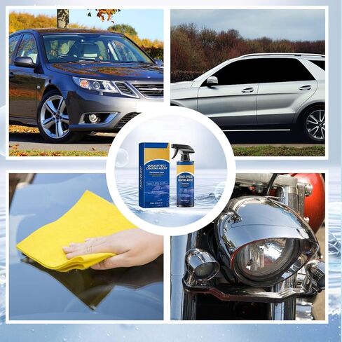 قطعتان من رذاذ طلاء السيارة، رذاذ عامل طلاء سريع المفعول متعدد الوظائف للسيارة، بخاخ تلميع شمع خدش السيارة، منظف زجاجي مستحلب للفيلم الزيتي، شمع غسيل بدون ماء in Kuwait