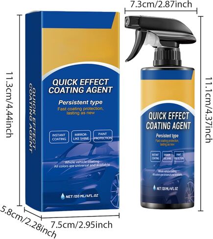 قطعتان من رذاذ طلاء السيارة، رذاذ عامل طلاء سريع المفعول متعدد الوظائف للسيارة، بخاخ تلميع شمع خدش السيارة، منظف زجاجي مستحلب للفيلم الزيتي، شمع غسيل بدون ماء in Kuwait