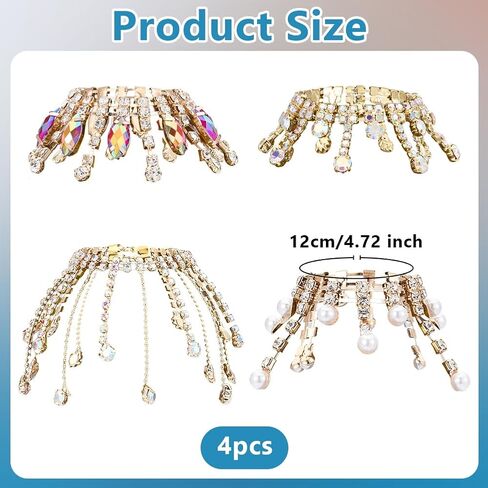 OLYCRAFT 4Pcs Silver Wine Bottle Rhinestone Jewel Tassel 4.7 Inch Brass Wine Bottle Pendant Veil Champagne Bottles Decorative Charms Rhinestone Tassel for Party Bottle Wedding Champagne Decorations in Saudi Arabia