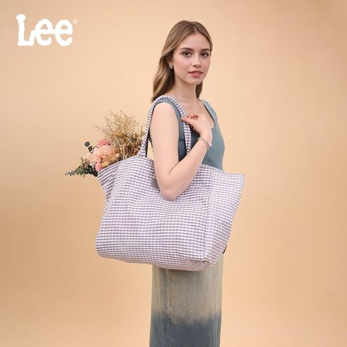Montana West x Lee Extra Large Soft Cotton Tote Bag for Women Thick Lightweight Shoulder Bag Reusable Grocery Bag in Saudi Arabia