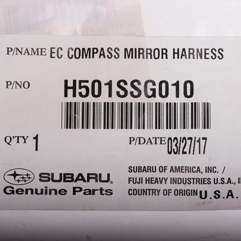 Subaru OEM 14-16 Compatible Forester Auto Dimming Mirror w/Compass Wire Harness H501SSG010 in Saudi Arabia