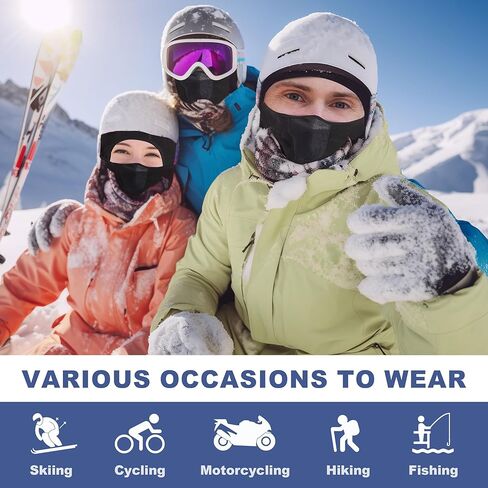 ZORBA 2 Pcs Balaclava Ski Mask Face Mask Winter Cold Weather Fleece Windproof Gear for Skiing Motorcycling Men Women in Saudi Arabia