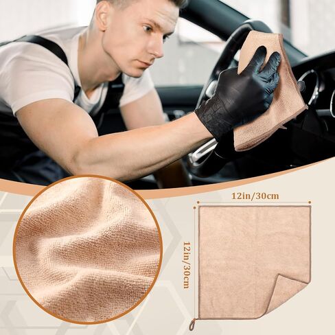 Weysat 10 Pcs Leather Car Interior Detailing Brush Set, Microfiber Cloth Applicator, Absorbent Sponge Block, Natural Bristles Brushes Scratch-free Ultra-soft for Interiors Furniture Seats Leather Care in Saudi Arabia
