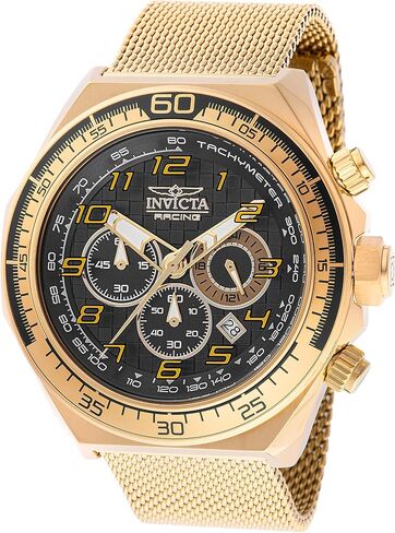 Invicta Racing Men 50.00mm Stainless Steel + Aluminum Gold + Black Black dial VD53 Quartz in Saudi Arabia