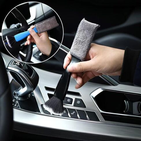 5 Pieces Car Detail Brushes Interior Cleaning Brushes 3 Soft Premium Detail Brushes and 2 Interior Cleaning Lint Brushes for Cleaning The Interior and Exterior of Your car in Kuwait