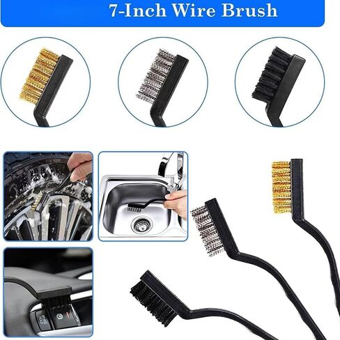 5 Pieces Car Detail Brushes Interior Cleaning Brushes 3 Soft Premium Detail Brushes and 2 Interior Cleaning Lint Brushes for Cleaning The Interior and Exterior of Your car in Kuwait