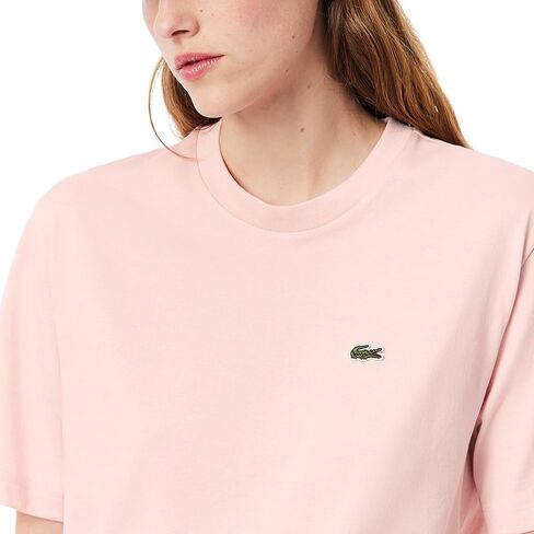 تي شيرت Lacoste النسائي ذو المقاس المريح من القطن الناعم in Kuwait