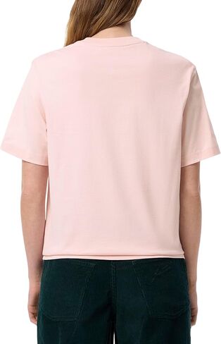 تي شيرت Lacoste النسائي ذو المقاس المريح من القطن الناعم in Kuwait