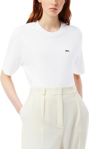 تي شيرت Lacoste النسائي ذو المقاس المريح من القطن الناعم in Kuwait