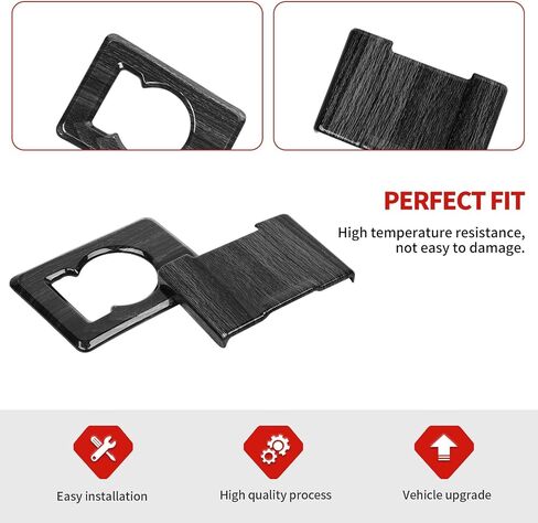 Jimen Fit for Ford F150 2015-2020, 2PCS 4WD Four Wheel Drive Switch Frame & Center Console Power Outlet Cover Trim (Carbon Fiber) in Saudi Arabia