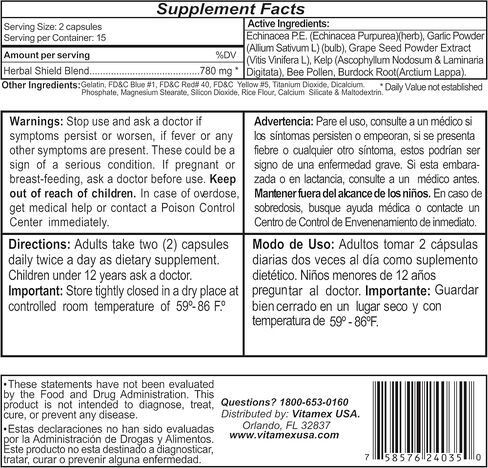 780 مجم مكمل عشبي قوي للغاية - يدعم وظيفة المناعة الصحية - 30 كبسولة in Kuwait