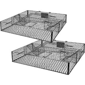 Squirrel Trap (No Bottom Tray) - Ideal for Chipmunks and Squirrels, Metal Construction, Holds up to 25 Squirrels, 2 Traps