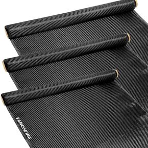 6.5 FT x 19.6" Carbon Fiber Fbric, 100% 3K Carbon Fiber Cloth, Twill Weave, 220g…