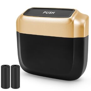 Car Trash Can with Lid，Built-in Storage Garbage Bag,Leakproof/Waterproof Garbage Can，Car Organizer Accessories，Mini Trash Bin for Car, Home, Office with 60pcs Trash Bags