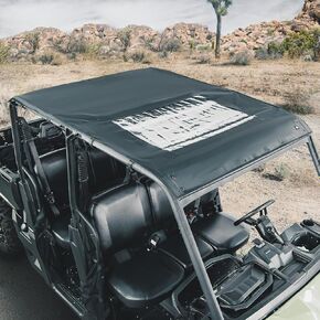 KEMIMOTO UTV Roof Top, Soft Rooftop Compatible with Can Am Defender Max HD 7/8/9/10 DSP XT XMR 2016-2024 Water-Resistant Sunshade Heavy-Duty Accessories