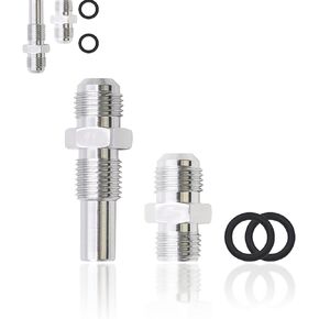 2 Pieces Car Transmission Adapter Connector, AN6 to 1/4NPSM Aluminum Alloy Connectors, Suitable for 4l80E LS1 LM7 LR4 LQ4 LS6 L59 LQ9 LM4 L33 LS2 LH6 L92 L76 LS3 551124 Auto (Silver)