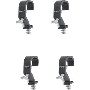 DragonX 4 pack Heavy Duty 66 lb Aluminum Alloy Stage Lighting Black C Clamp Mounting Truss Bracket Hook Clamp for DJ Projector Par Spotlight Moving Head Light Pole Mount Ideal for Truss Clamps DJ