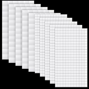 10 Sheets 3D Foam Squares, 2 Sizes - Double Sided Self Adhesive Dots for Scrapbook DIY Crafts & Office Supplies
