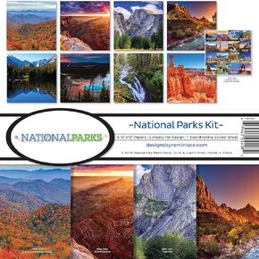 Reminisce (REMBC) National Parks Scrapbook Collection Kit, Multi