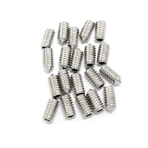 20pcs 1/4-20x1/2" Hexagon Hex Socket Set Grub Screws 304 Stainless Steel Full Thread Cone Point Grub Screw