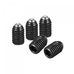 uxcell Ball Point Set Screws, 5pcs M6 x 20mm High Carbon Steel Metric Spring Hex Socket Grub Screw