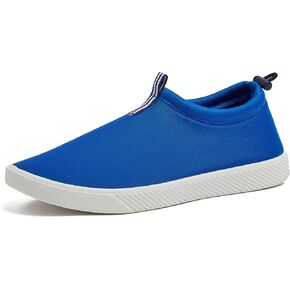 Lands' End Slip On Water Shoes for Women, Quick Dry Neoprene Sport Womens Water Shoes with Drainage Holes for Beach or Pool, Blue or Black Swim Shoes Women, Adult Size 6-11 Aqua Socks