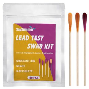Lead Test Swabs Lead Testing Kit: 40 PCS Lead Paint Test Kit Swabs for Surfaces Including Dishes, Stainless Steel, Ceramics, Toy, Paint, Home Lead Test Kit