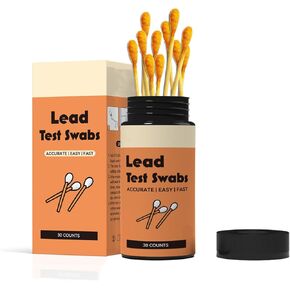 مجموعة اختبار الرصاص، مسحة اختبار سريعة (30 مسحة اختبار) - نتائج في 20 ثانية، مناسبة لجميع الأسطح - المطلية، الأطباق، الألعاب، المعادن، السيراميك، الخشب، للاستخدام المنزلي in Kuwait