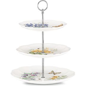 Lenox Butterfly Meadow 3-Tiered Server, 4.10 LB, Multi