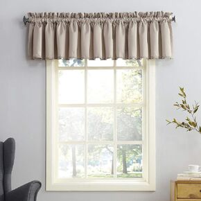 Sun Zero Barrow Energy Efficient Rod Pocket Curtain Valance Pair