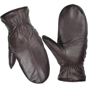 Winter Mittens Womens Leather Mittens Touchscreen Women Warm Mittens For Cold Weather Thinsulate Lined LW7US-T