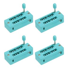 PATIKIL Universal IC Test ZIF Socket 18 Pin 2.54mm Pitch for Microcontroller, Chip, Breadboard, Program IC's, 4 Pack