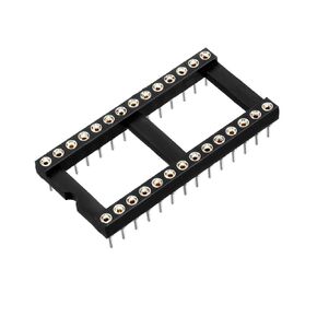uxcell 17pcs DIP IC Chip Socket Adaptor Round 28 Pin 2.54mm Pitch Dual Row 15.24mm Row Pitch