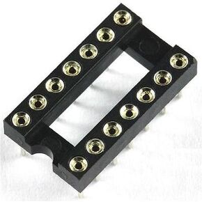 100pcs 14Pin DIP SIP Round IC Sockets Adaptor Solder Type Gold Plated machined