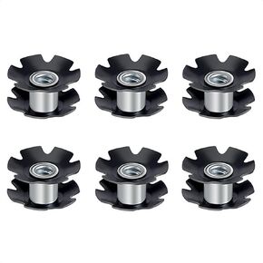 6 PCS Bike Headset Star Nut - Universal Accessories for Forks 1-1/8 Inch 28.6mm for Mountain Bicycle Road Bicycle MTB