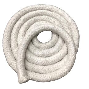 Rope Seal - Ceramic Fiber Rope Gasket, Round Braided 3/4" x 8 feet, High Temperature Gasket Seal for Boiler Furnace Oven Kiln Casting