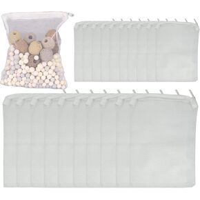 20 قطعة من أكياس وسائط فلتر حوض السمك - أكياس شبكية دقيقة قابلة لإعادة الاستخدام لخزان الأسماك مع سحاب بلاستيكي لحبيبات الكربون، والكرات الحيوية، وحلقات السيراميك، ومزيل الأمونيا (نايلون، 5.9 × 7.9 بوصة، 7.9 × 11.8 بوصة) in Kuwait