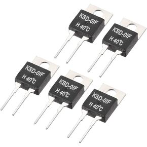 uxcell Normally Open Temperature Switch, KSD-01F Thermal Switch Thermostat Temperature Controller 40℃ N.O 5pcs