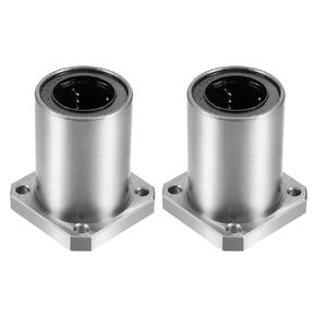 HiPicco Linear Ball Bearings, LMK30LUU 30mm Square Flange Linear Motion Bushing Double Side Rubber Sealed for 30mm Linear Shaft CNC Machine 3D Printer 2 Pack