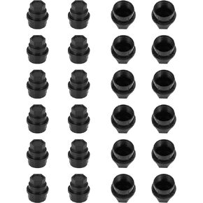 X AUTOHAUX 24pcs Wheel Lug Nut Covers 15646250 for Chevroet for GMC 1500 2500 Sierra Suburban Tahoe Yukon Pickup 711-025 611-607 99956 Truck Lug Nut Cap Covers M28 x 2 Black Anti Scratch