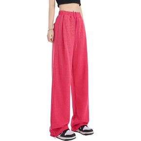 Kiench Girls' High Waisted Sweatpants Pull On Youth Joggers