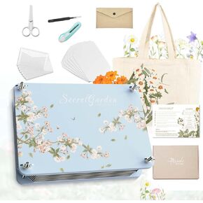 TOVIDO Flower Pressing kit for Adults - 10x10 Inch 6-Ply Wooden Flower Press Kit,3-5 Day Quick Drying Flowers, DIY Arts & Crafts Kit for Plant Lovers (Blue L) in Kuwait