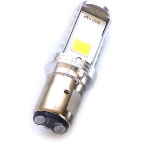 S2 12V Super Bright LED Headlight bulb 5-sided for Chinese Scooter & ATV 50cc 150cc 250cc for TAO Znen Jonway Tank Baron etc 1-pack