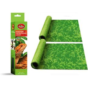 Reptile Carpet, 30 * 12in Pet Terrarium Liner,Reptiles Cage Mat/Substrate for Snakes, Chameleons, Geckos and Kitchen Use(2sheets) with Tweezers Feeding Tongs