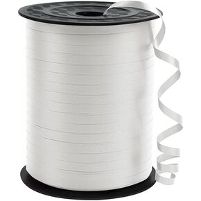 Premium Silver Curling Ribbon, 1/5" Wide x 500 Yards Christmas Curling Ribbons for Gift Wrapping, Party Decoration, Balloon String, Ribbons for Florist Flower (1 Roll)